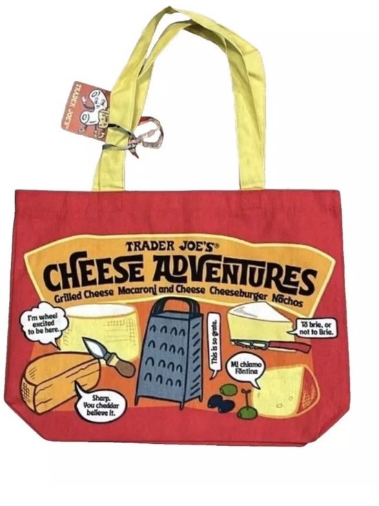 Trader Joe'S Handbags - Trader Joe's Orange Cheese Theme Tote Bag New